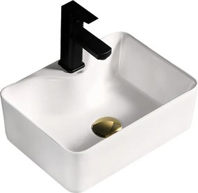 BPS-koupelny Keramické umývadlo na dosku HYD-EE-WH-410 41x31 cm, biele