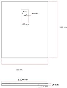 Erga Oldaf, SMC obdĺžniková sprchová vanička 70 x 100 cm, biela matná, ERG-GMA-OL-70100