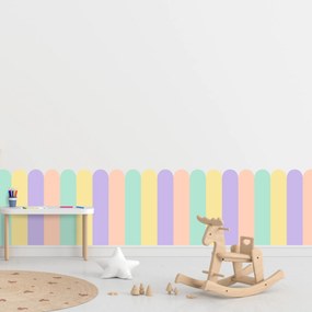 PIPPER. Oblúk - Pastelová farba 2 - textilná nálepka na stenu Veľkosť: 60 cm