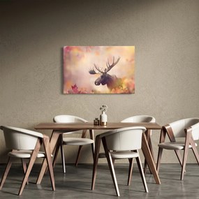 Obraz - Sob v jesennom lístí (90x60 cm)