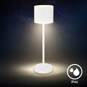 Briloner 7521016 - LED stmievateľná stolová lampa SIGO 2,5W/5V IP44 2600 mAh biela