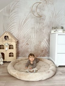 Detské plyšové hniezdo/ podložka na hranie, BEIGE