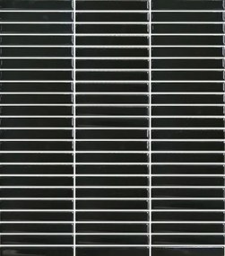 Keramická mozaika Premium Mosaic Kit Kat black 28x31 cm mat MOSKK3BKM, 1 ks