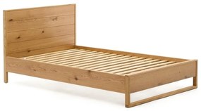 Jednolôžková posteľ z dubového dreva s roštom 90x190 cm v prírodnej farbe Alguema – Kave Home