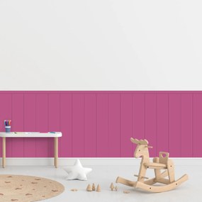 PIPPER. Obdĺžnik - Cukríkovo ružová farba - textilná nálepka na stenu Farba: Tmavá, Veľkosť: 80 cm
