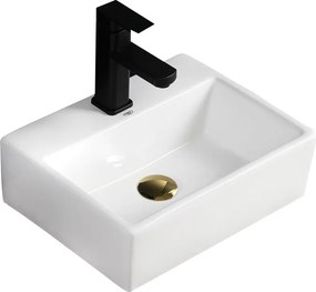 BPS-koupelny Keramické umývadlo na dosku HYD-VA-WH-400 40x30 cm, biele