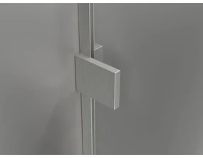 Mexen Lunar, L Duo výklopný sprchový kút 110 x 105 cm, 8mm číre sklo, oceľový profil, 834L-110L-105P-97-00