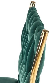 JEDÁLENSKÁ STOLIČKA MARITA SMARAGDOVO ZELENÁ + ZLATÁ