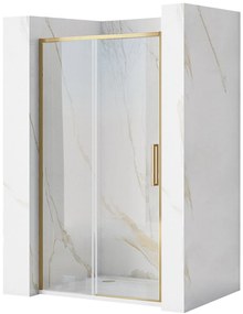 Rea Rapid Slide, sprchové dvere 110x195 cm, 6mm číre sklo, zlatý matný profil, REA-K4708