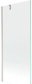 Mexen Next, 1-krídlová vaňová zástena 80 x 150 cm, 6mm číre sklo, oceľová, 895-080-000-00-00-97