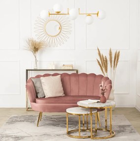 Vintino zamatová sedačka ZORAYA ružová