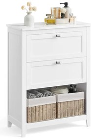 Autronic BONTEC Kúpeľňová skrinka 60x30x80cm, mdf, biela, AUK-E1054 WT Farba: Biela