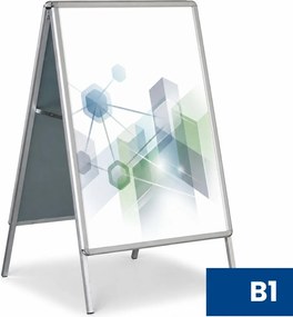 Reklamný A stojan B1, 700 × 1000 mm, hliníkový rám