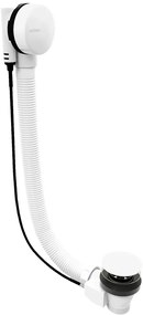 Polysan Polysan, MARBLE vaňová súprava s bovdenom, dĺžka 800mm, biela, 11042.10