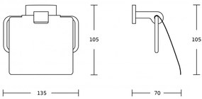 Mexen príslušenstvo, ZOJA držiak na wc papier, chrómová, 7019133-00