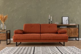 Dvoumístná pohovka Mustang 199 cm oranžová