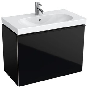 GEBERIT Acanto závesná skrinka pod umývadlo, 1 zásuvka, 740 x 416 x 535 mm, čierna, 500.615.16.1