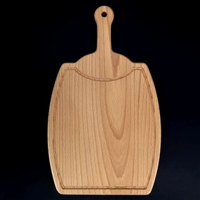 AMADEA Drevená doštička s drážkou v tvare suda, masívne drevo, 36x21x1,5 cm