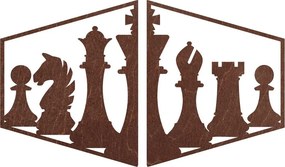 SENTOP | Elegantný obraz na stenu šachové figúrky - MIVAL | SENTOP PR0417 plywood