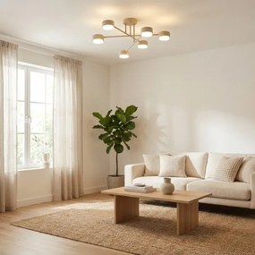 Brilagi - LED prisadené stropné svietidlo MONO 6xGX53/12W/230V béžové