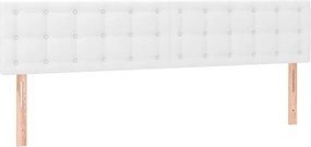 vidaXL Čelá postelí biele 160x5x78/88 cm umelá koža