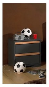 Tmavosivý detský nočný stolík London – Vipack