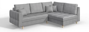 Sivá rohová pohovka (pravý roh) Ariella - Ropez