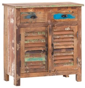 furniture-nabytek.cz - Masívna komoda Wakefield z recyklovaného dreva, lakovaná, viacfarebná – 85×42×90 cm