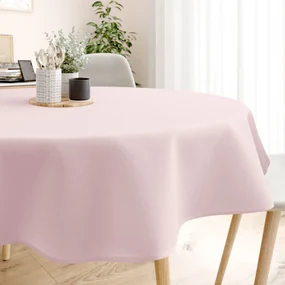 Goldea okrúhly obrus 100% bavlnené plátno - púdrovo ružový Ø 150 cm