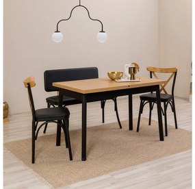 Jedálenský set Duvasa 24 (čierna) (pre 4 osoby). Vlastná spoľahlivá doprava až k Vám domov. 1093795