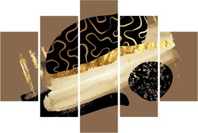 Obraz - Abstrakcia golden brown N⁰3 (150x105 cm)