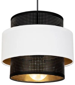 Luster na lanku NESS 2xE27/60W/230V pavúk čierna/biela