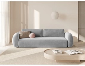 Svetlosivá zamatová rozkladacia/s úložným priestorom pohovka 262 cm Tonale – Cosmopolitan Design