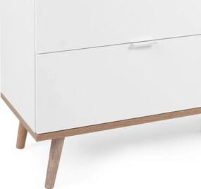 Komoda se 6 zásuvkami Göteborg, bílá/dub sonoma