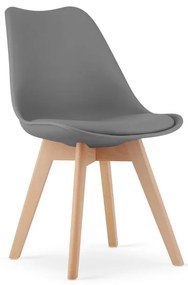 Set dvoch jedálenských stoličiek MARK - grafitové (hnedé nohy) 2ks