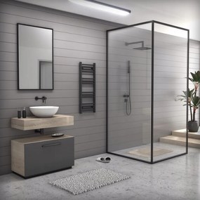 Erga Puerto, vykurovacie teleso 600x1000 mm, 487W, čierna matná, ERG-PUERTO/1000/600/555/BLACK