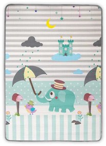 Rolovacia podložka pre deti Kinder 120x178 cm - čísla a sloník