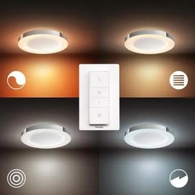 PHILIPS HUE Stropné kúpeľňové LED inteligentné osvetlenie HUE ADORE s vypínačom, 25W, teplá biela-studená biela,