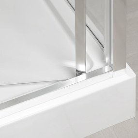 Novoterm Zalamovacie sprchové dvere NV-Solid DH CHR 80, chróm/transparent - bez vaničky