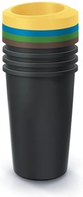 Súprava odpadkových košov COMPACTO II 4x45 L čierna