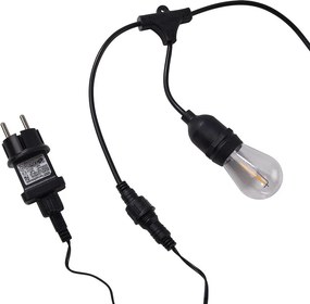 BULB LIGHTS Vonkajšia svetelná reťaz s 10 žiarovkami a zástrčkou