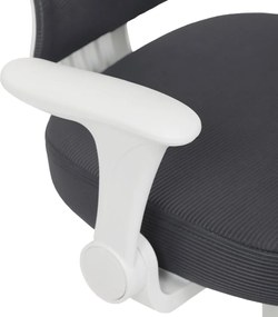 Detská pracovná stolička NANDU — sieť / látka, tmavo sivá