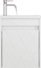 Závesná skrinka s umývadlom Houseland Mavon 40 cm biela