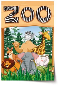 Sablio Plagát Zoo - 60x40 cm