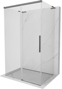 Mexen Rox-3SL, 3-stenný posuvný sprchový kút 95 x 70 cm, 8mm číre sklo, grafitový profil, 8C2L-095-070-95-00-3S