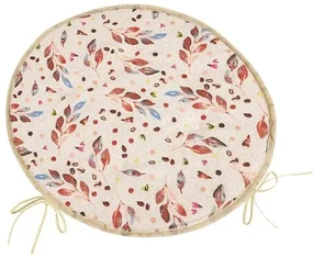 Bellatex Sedák Berta okrúhly hladký Lístoček hnedá, béžová, priemer 40 cm