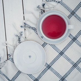 Bella Rose Porcelánová podšálka 15 cm – srdiečko uprostred