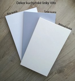 Závesná kuchynská skrinka VITO - 60x58x30 cm - béžová lesklá