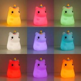 LED RGBW Stmievateľné nabíjateľné detské nočné svetlo UNICORN LED/1W/5V 1200 mAh