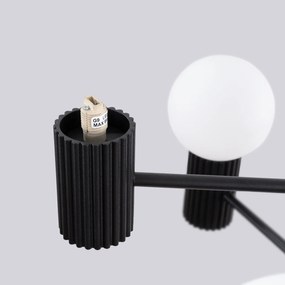 Luster Halo, 6x biele sklenené tienidlo, b